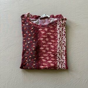 Bohemian Paisley Floral Printed Long Sleeve Top